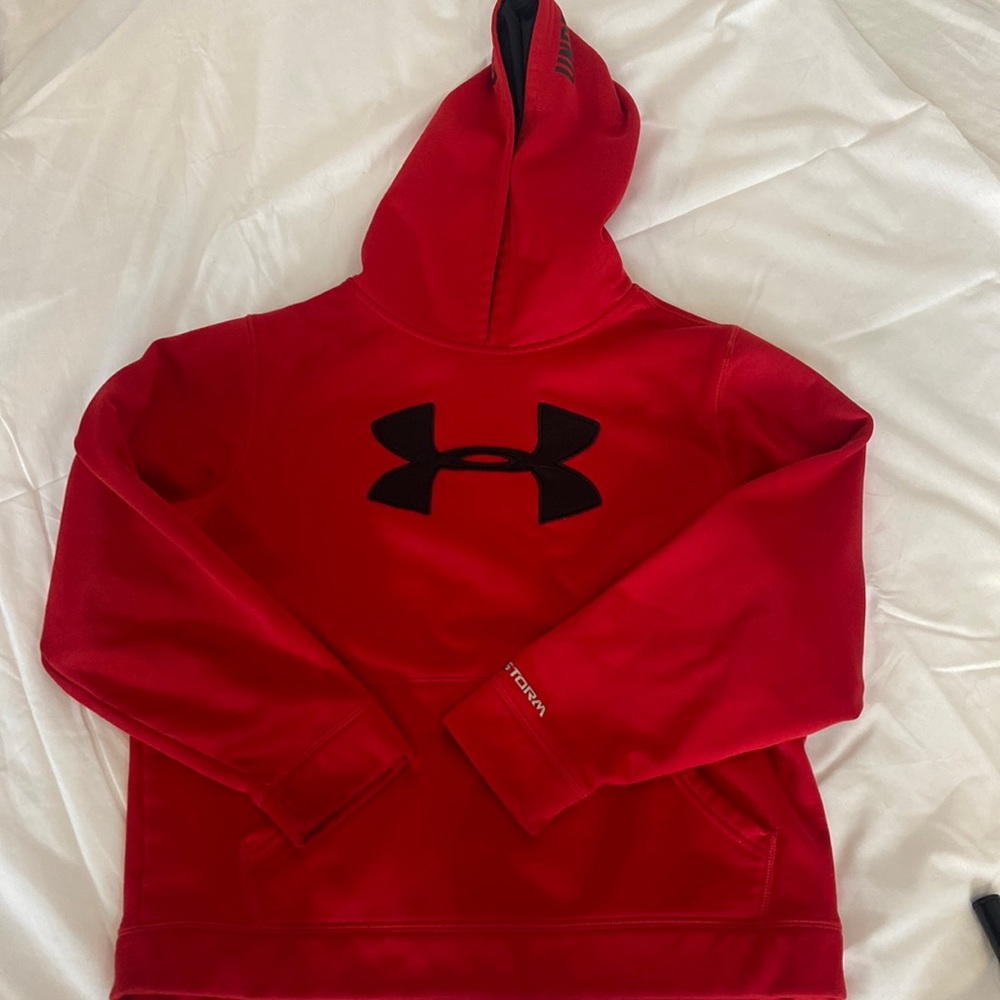 Under Armour boys large hoodie red